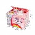 Κουμπαράς Πλαστικός Saving Box Cat Unicorn Color Pink