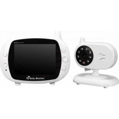 BM-850 3.5 inch LCD 2.4GHz Wireless Surveillance Camera Baby Monitor with 8-IR LED Night Vision, Two Way Voice Talk (White)