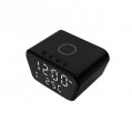 Ψηφιακό LED Επιτραπέζιο Ρολόι-Ξυπνητήρι με Ασύρματη Φόρτιση AY-21 Μαύρο