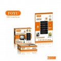 Προβολέας Ηλιακός LED 200w με Οθόνη & Τηλεχειριστήριο Αδιάβροχος FO-T8200 FOYU