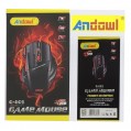 Ενσύρματο Ποντίκι Gaming Andowl Q-802, σε μαύρο χρώμα