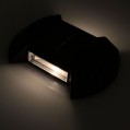 LED Ηλιακό επιτοίχιο/δαπέδου διπλό φωτιστικό 4 SMD θερμό λευκό με αισθητήρα φωτός IP65 μαύρο OEM